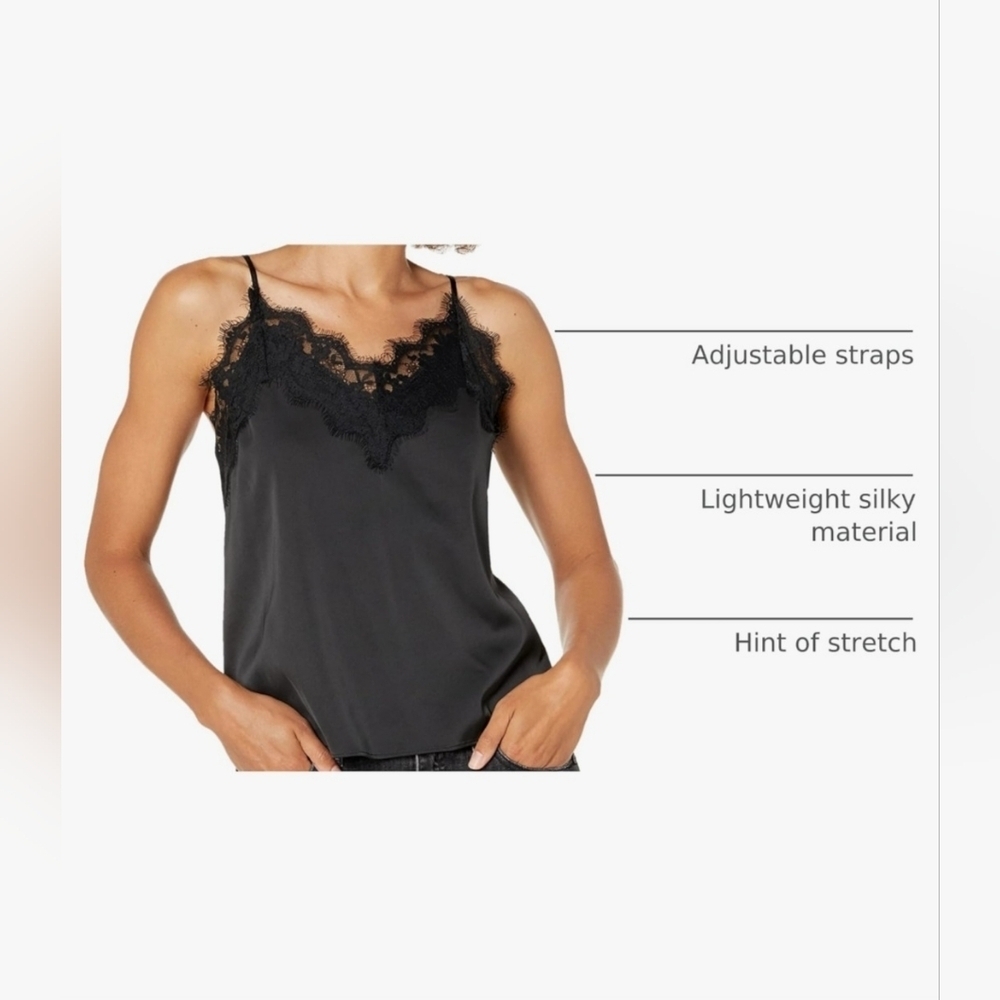 🍁NWT The Drop Women's Natalie V-Neck Lace-Trimmed Camisole Tank Top, Size XXL - Picture 8 of 9